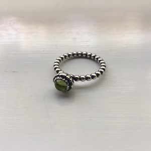 Pandora Birthday Blooms Ring- August Peridot